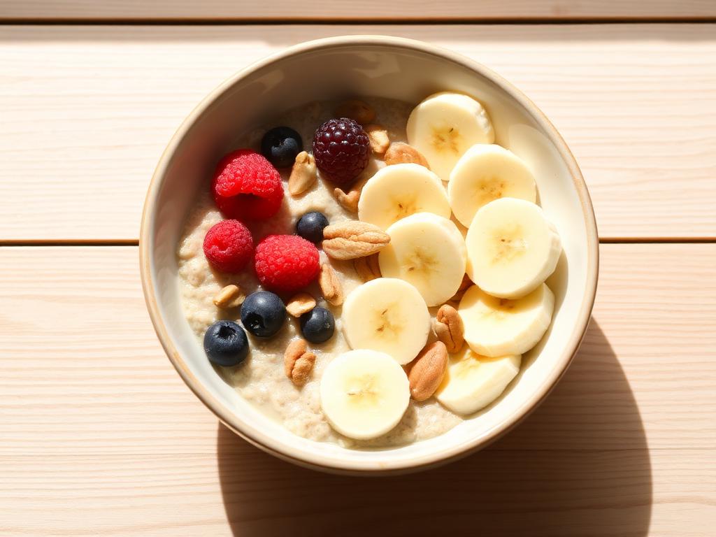 Bowl de avena con frutas